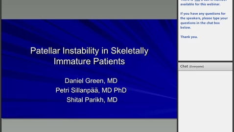 Thumbnail for entry Patellar Instability in Skeletally Immature Patients