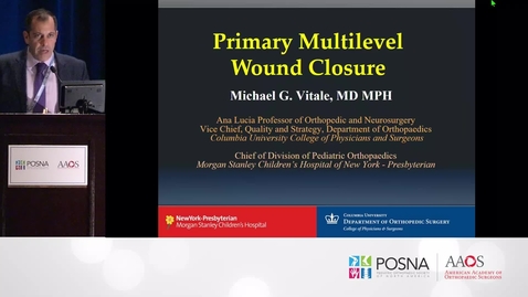 Thumbnail for entry Primary Multilevel Wound Closure in Scoliosis