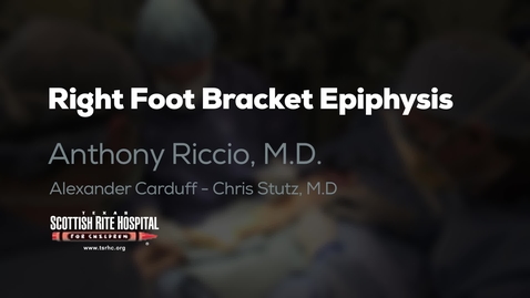 Thumbnail for Bracket Epiphysis Excision of the First Metatarsal