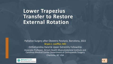 Thumbnail for Lower Trapezius Transfer for BPBP - Barcelona 2022 - Quiz