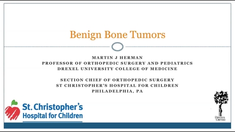 Thumbnail for entry Benign Bone Tumors