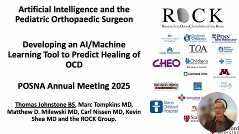 Thumbnail for 6. Developing an AI/Machine Learning Tool to Predict Healing of OCD - Artificial Intelligence and the Pediatric Orthopaedic Surgeon