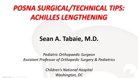 Thumbnail for entry Achilles Tendon Lengthening