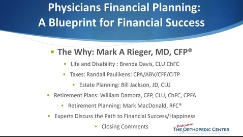 Thumbnail for Physicians Financial Planning: A Blueprint for Financial Success