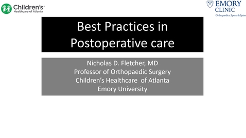 Thumbnail for entry 7. Best Practices in Postoperative Care