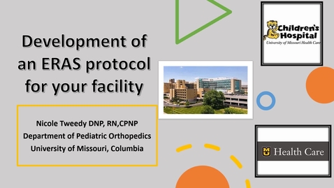 Thumbnail for 6. Time to Recover: Developing an ERAS Pathway for your Facility