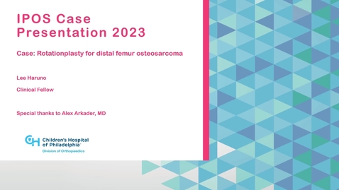 Thumbnail for IPOS® 2023 Arabella Leet Resident &amp; Fellow Forum Case Competition Winner