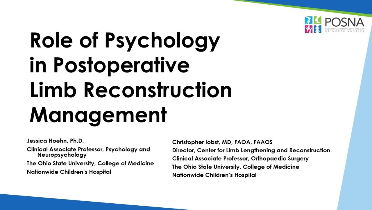 Role of Psychology in Postoperative Limb Reconstruction Management