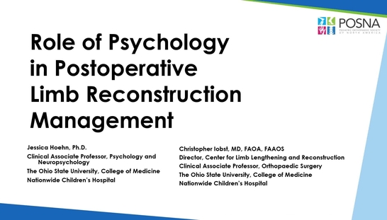 Role of Psychology in Postoperative Limb Reconstruction Management