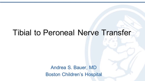 Thumbnail for entry Tibial to Peroneal Nerve Transfer
