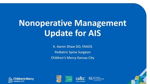 Thumbnail for 2. Clinic Appointment for Mild/Moderator AIS: Non-operative Treatment Options