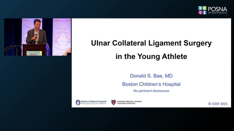 Thumbnail for IPOS® 2021: “Tommy John” Surgery in a Pediatric Athlete—Indications and Technique
