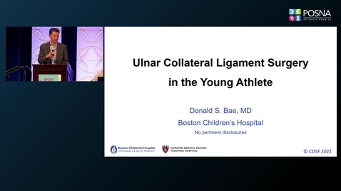 Thumbnail for entry IPOS® 2021: “Tommy John” Surgery in a Pediatric Athlete—Indications and Technique