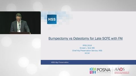Thumbnail for entry Bumpectomy” vs Osteotomy for Late SCFE with FAI