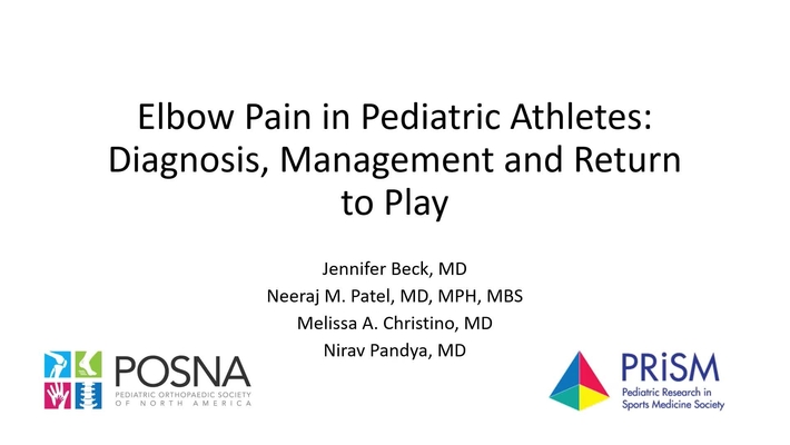 Elbow Pain in Pediatric Athletes: Diagnosis, Management and Return to Play