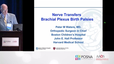 Thumbnail for Nerve Transfers in Brachial Plexus Birth Palsies