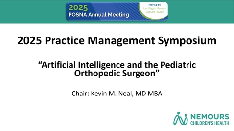 Thumbnail for 1. Introduction - Artificial Intelligence and the Pediatric Orthopaedic Surgeon
