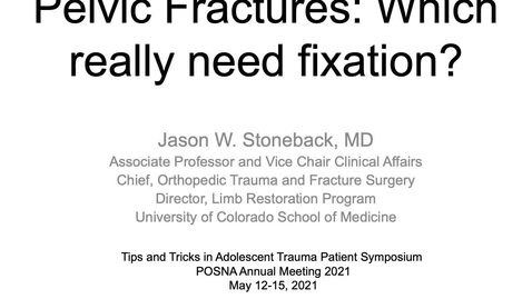 Thumbnail for Pelvis Fractures: Which Really Need Fixation?
