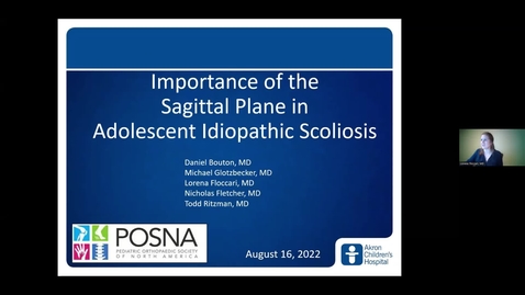 Thumbnail for Importance of the Sagittal Plane in Adolescent Idiopathic Scoliosis