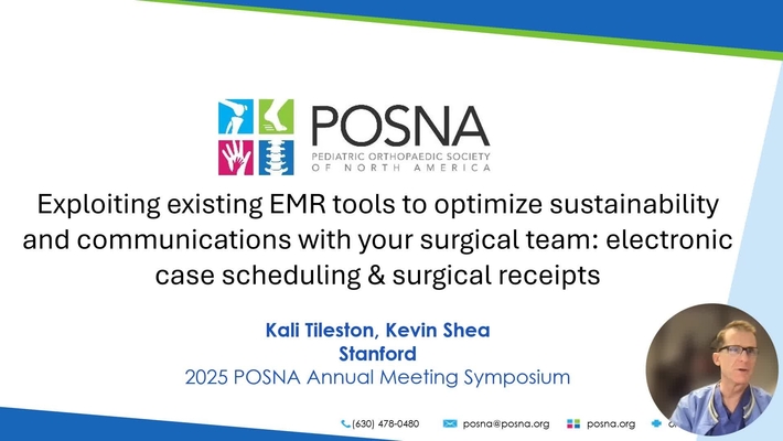 4. Exploiting Existing EMR Tools to Optimize Communications and Reduce Waste with Your Surgical Team: Electronic Case Scheduling &amp; Surgical Receipts - Looking Beyond Individual Patient Outcomes: Considering The Environmental Impact Of Our Clinical And Surgical Decisions