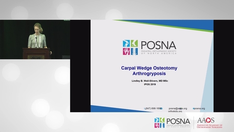 Thumbnail for Carpal Wedge Osteotomy for Arthrogryposis