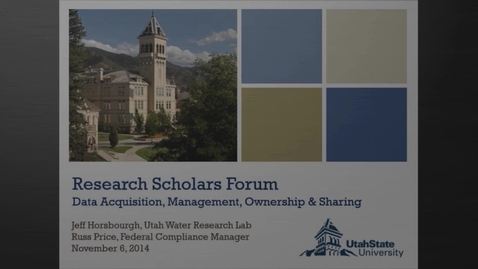 Thumbnail for entry Fall 2014 Research Scholars Forum 