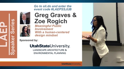 Thumbnail for entry Spring 2019 – Landscape Architecture Speaker Series – Greg Graves &amp; Zoe Rogich