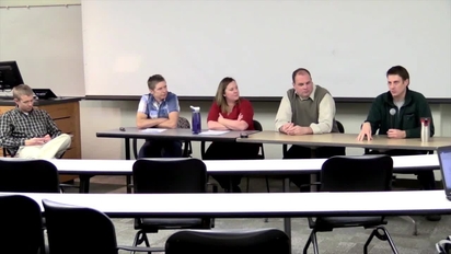 Dr Nathan Straight Contributing To Discussion In Class And