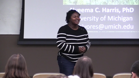 Thumbnail for entry Ecology Seminar Series – Dr. Nyeema Harris