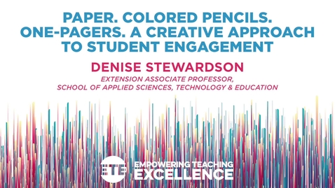 Thumbnail for Paper. Colored Pencils. One-pagers. A Creative Approach to Student Engagement