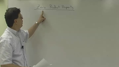 Thumbnail for Zero Product Property