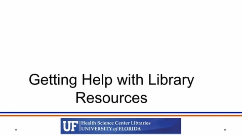 Thumbnail for entry Getting Help With Library Resources