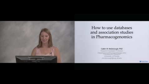 Thumbnail for How to use DB and association studies in PGx