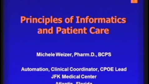 Thumbnail for Overview of Informatics and Patient Care