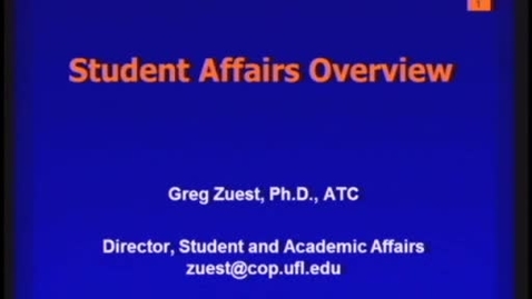 Thumbnail for entry Student Affairs Overview