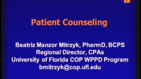 Thumbnail for A6 - Patient Counseling