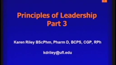 Thumbnail for C10 - Principles of Leadership 3