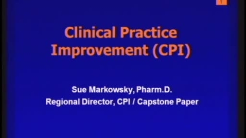 Thumbnail for entry Clinical Practice Improvement