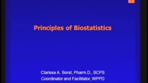 Thumbnail for C4 - Principles of Biostatistics