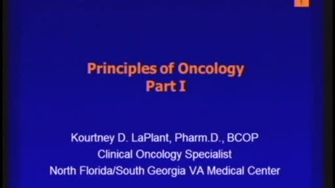 Thumbnail for entry B4 - Principles of Oncology I