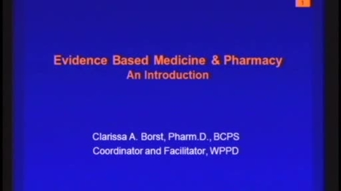 Thumbnail for entry C5 - Evidence Based Medicine