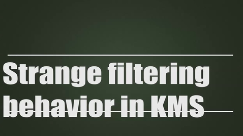 Thumbnail for KMS won't show video among 'all media&quot;
