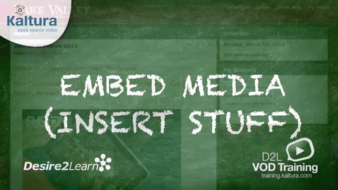 Thumbnail for Embed Media | Desire2Learn Tutorial