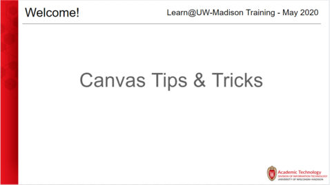 Thumbnail for entry Canvas Tips &amp; Tricks