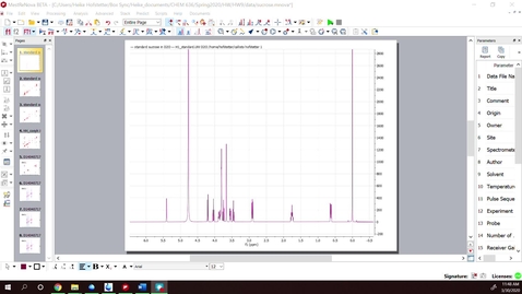 Thumbnail for HW 9 - Work up COSY and TOCSY spectra in MNova