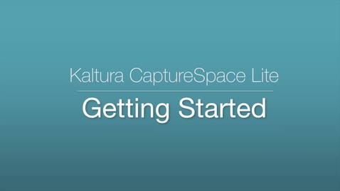 Thumbnail for CaptureSpace Lite - Getting Started