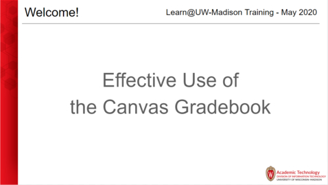 Thumbnail for Effective Use of the Canvas Gradebook