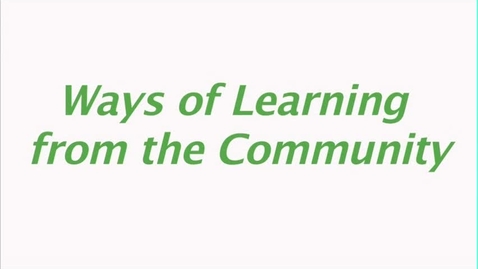 Thumbnail for Learning From The Community