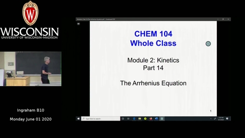 Thumbnail for Chem 104 Module 2 Part 14 The Arrhenius Equation - Quiz part a