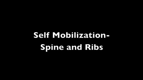 Thumbnail for entry Self Mobilization- Spine